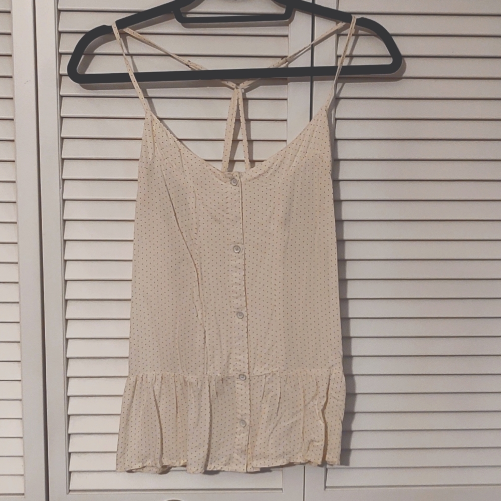 SO large juniors polka dot tank vami blouse